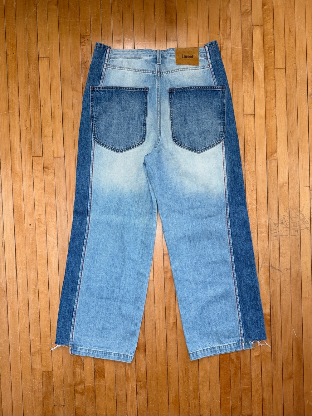 NWOT Elwood Wide Leg Reclaimed Denim Vanilla Indigo Jeans Men’s Sz. 32x32